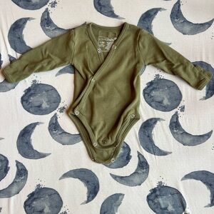 L’ovedbaby Olive Green Wrap Bodysuit